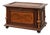 Neo-Renaissance Walnut Chest with Inlaid Front Panel and Turned Columns, Belgium, 1880s For Sale