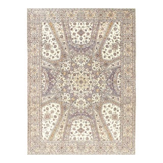 Super Fine Persian {4 Line} Habibian Nain Silk & Wool For Sale