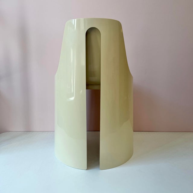 Mid-Century Modern Vintage 1970's "Umbo" Cream Plastic Stacking Chair Attributed to Kay Leroy Ruggles For Sale - Image 3 of 12