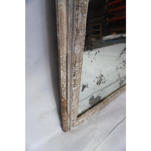 Wood Italian Antiqued Mirror With Painted Wood C 1930s From Mla For Sale - Image 7 of 10