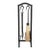 Contemporary Black Cast Iron Fireplace Tools, 5pcs For Sale