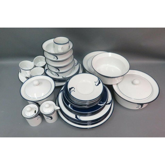 1980s Dansk Flora Dinnerware "Bayberry Blue" and "Indigo" Set of 41 Chairish