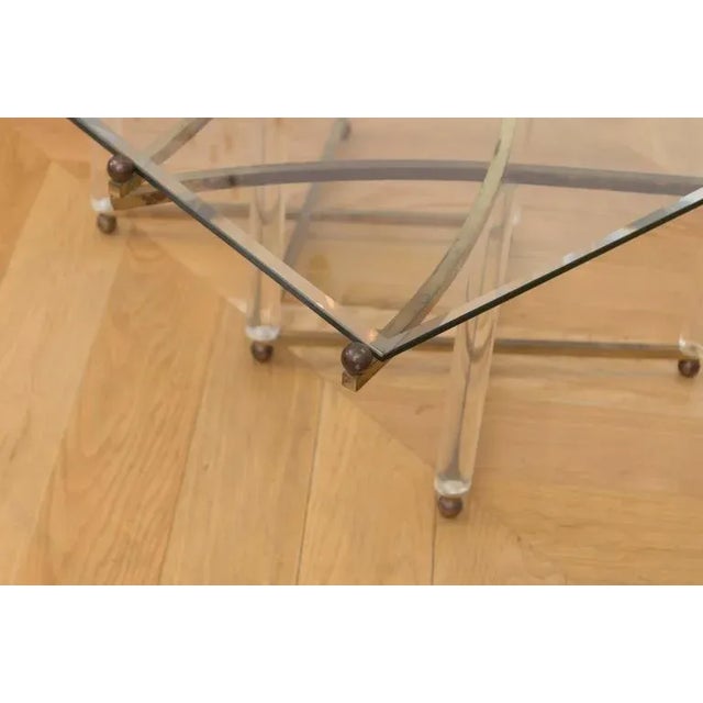 Charles Hollis Jones "Treillage" Cocktail Table – Brass & Lucite Mid-Century Masterpiece For Sale In San Francisco - Image 6 of 8
