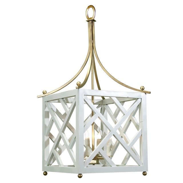 The classic Chippendale design is transformed as a dramatic pendant. Handcrafted in mixed materials, the Chippendale...