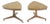Pair Triangular Shape Marble Tops End Side Stands Lamp Tables Tomlinson Mint! For Sale