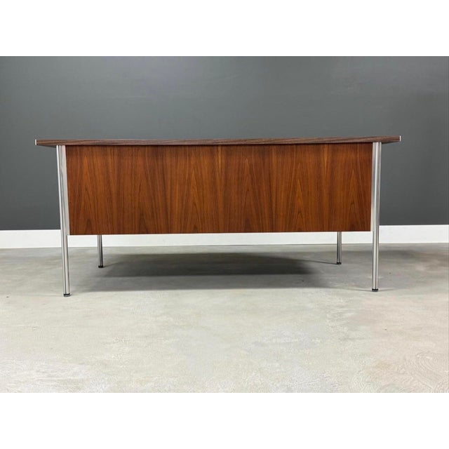 1960s Walnut and Formica Mid Century Desk For Sale In Boston - Image 6 of 6