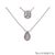 18k White Gold Pie Cut Pear and Emerald Setting Natural Diamond Necklace For Sale - Image 4 of 5