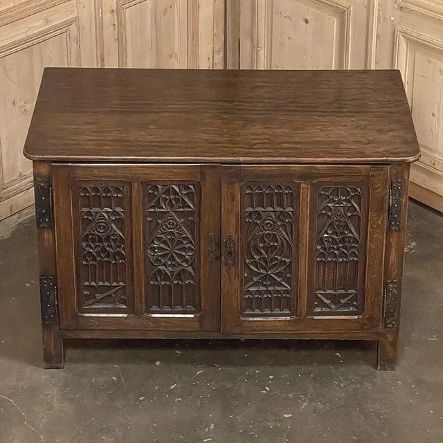 19th Century French Gothic Credenza For Sale - Image 4 of 18