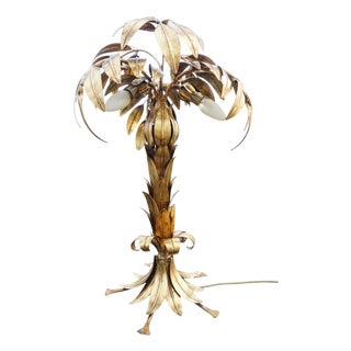Hollywood Regency Palm Tree Table Lamp by Hans Kögl, 1980s For Sale