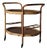 1960s Italian Bamboo Rattan Bar Cart For Sale