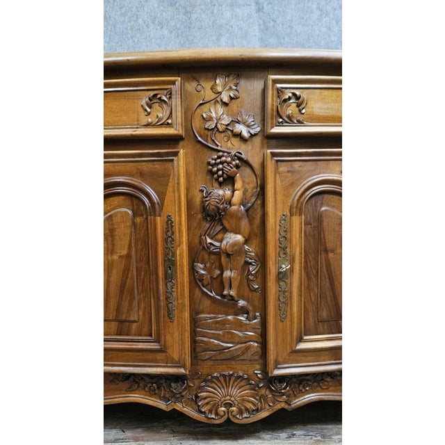 Louis XV Style Richly Carved Buffet For Sale - Image 3 of 13