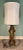 Vintage Figural Brass Lamp With Drum Shade For Sale - Image 12 of 12