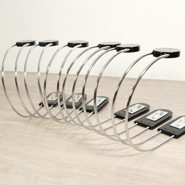 Beautiful "Gesto" lamps by Bruno Gecchelin for Skipper from the 70s. Ceiling lamp with reflected light. In chromed...