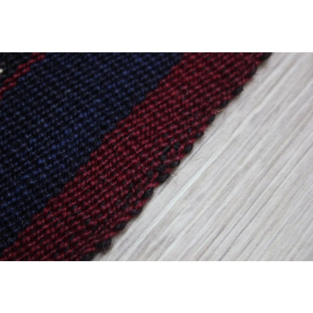 1980s 1980s Art Deco Burgundy Striped Runner Rug For Sale - Image 5 of 13