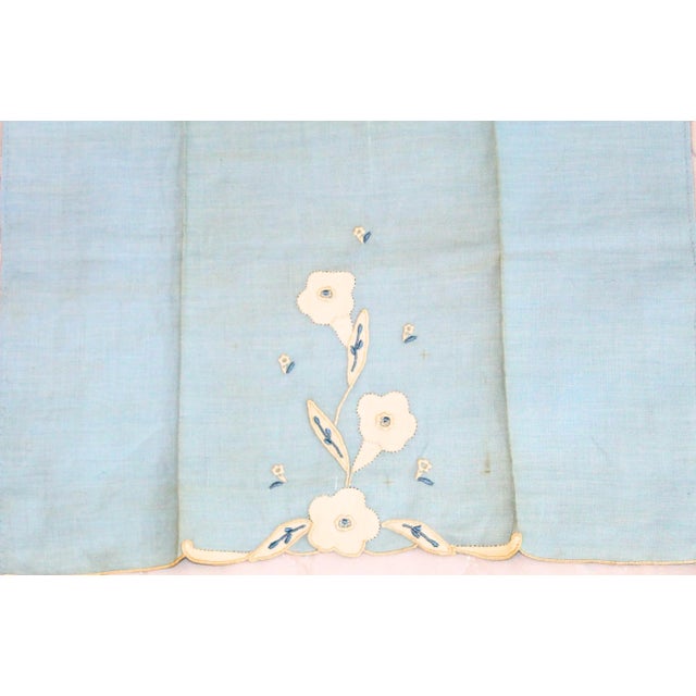 Vintage Retro Linen Tea Towels Guest Hand Towels Set of 3 Grandmacore For Sale In Orlando - Image 6 of 11