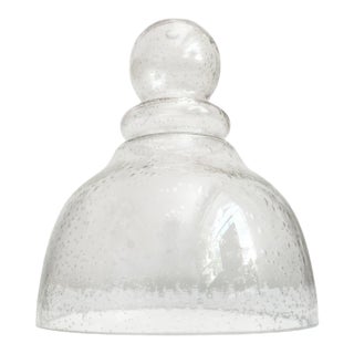 1990s Seeded Bubble Glass Garden Cloche With Vent Hole For Sale