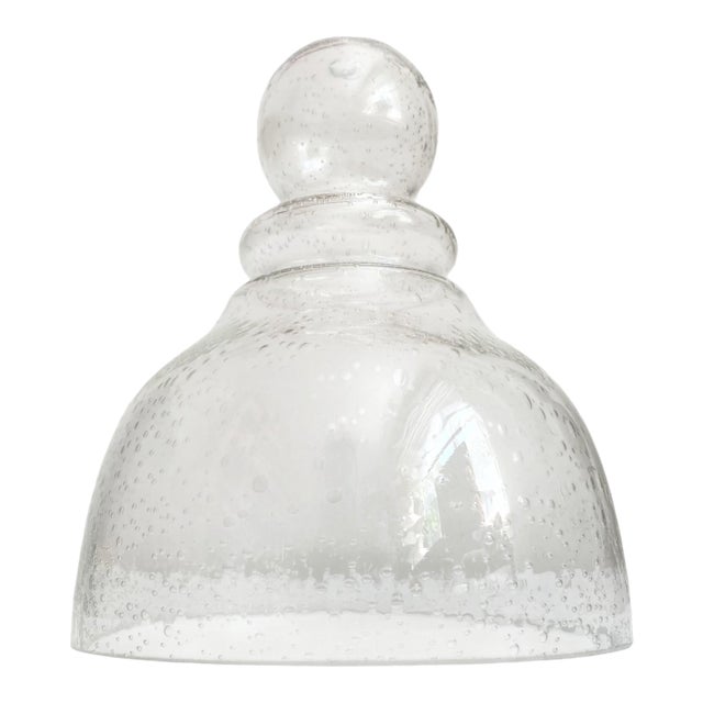1990s Seeded Bubble Glass Garden Cloche With Vent Hole For Sale