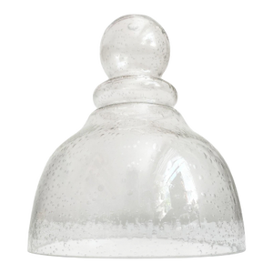 1990s Seeded Bubble Glass Garden Cloche With Vent Hole