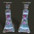 Rose Vintage Chinoiserie Rose Medallion Porcelain Hand Painted Candle Holders -a Pair For Sale - Image 8 of 12