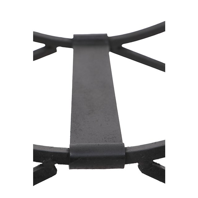 Diminutive Circular Iron Firewood Kindling Wood Holder C 1950/60's For Sale In New York - Image 6 of 10