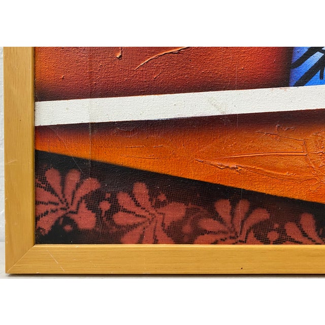 Abstract Moises Ramos Mixed Media Abstract Painting 20th Century For Sale - Image 3 of 12