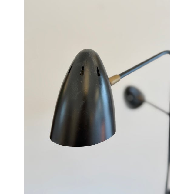 Mid-Century Modern Tripod Floor Lamp with Three Adjustable Shades, and Brass Details, 1960 For Sale - Image 12 of 18