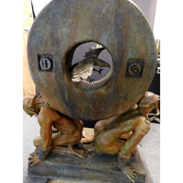 Renzo "The Stone of Relationship" Bronze Sculpture Hand Signed For Sale - Image 13 of 13