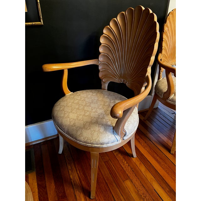 Mid 20th Century Vintage Italian Hand Carved Shell Grotto Chairs- a ...