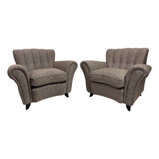 Large Italian Armchairs by Guglielmo Ulrich, 1940s, Set of 2 For Sale