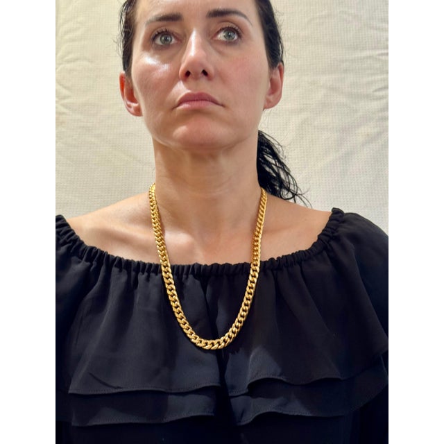 Vintage 14 Karat Yellow Gold 54.7 Gm Miami Cuban Link Italian Chain Unisex, 24" For Sale - Image 13 of 18