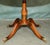 Flamed Hardwood Heritage Green Leather Top & Brass Lions Paw Castor Side Table For Sale - Image 6 of 11