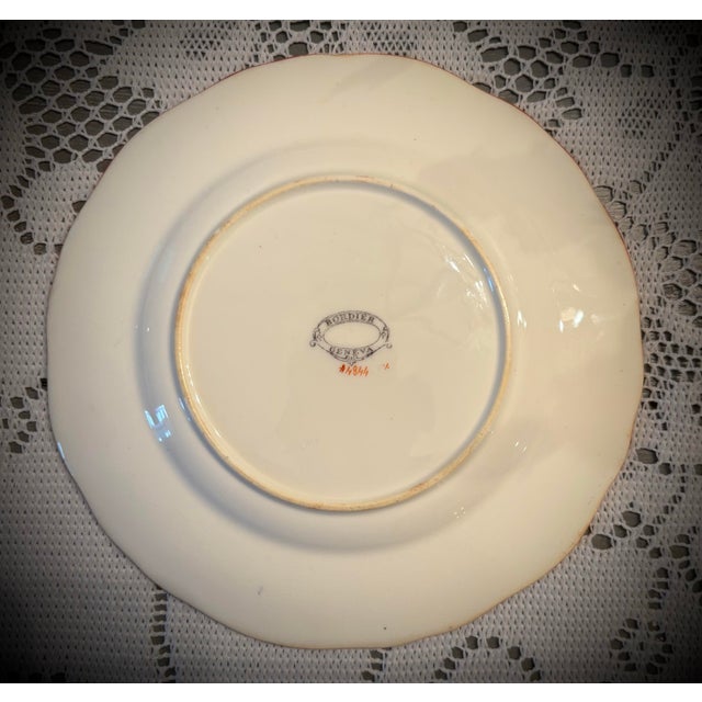 Pink Rare Antique Minton Decorative Chinoiserie Plates Made Exclusively for Bordier Geneva, Set of 2 For Sale - Image 8 of 9