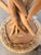 Jeffan International Raffia and Teak Stool For Sale - Image 4 of 4
