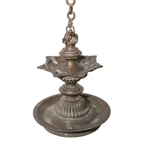 Modern Bronze Oil Lamp from Aceh, Indonesia, 20th Century For Sale - Image 6 of 8