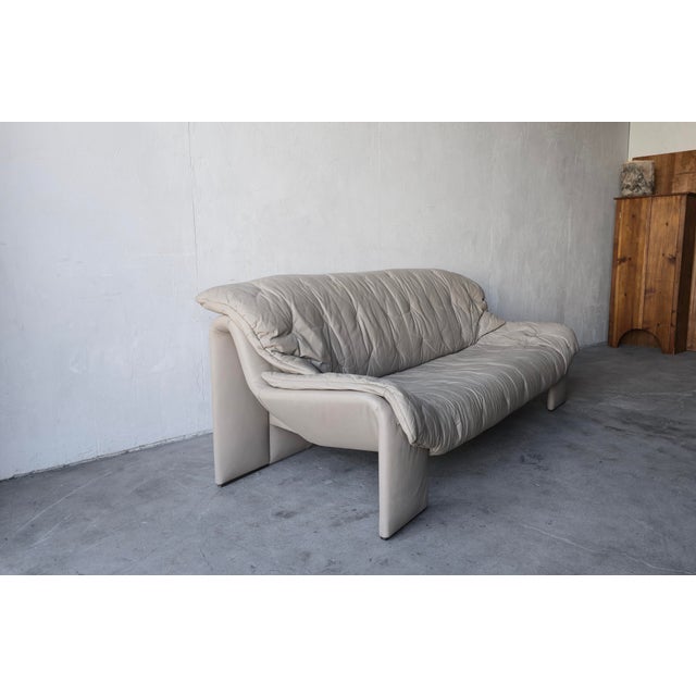 De Sede 1970s Post Modern Leather Sofa by Intertime Switzerland For Sale - Image 4 of 8