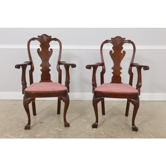 David Knuth Pair Bench Made Mahogany Philadelphia Armchairs For Sale - Image 13 of 13