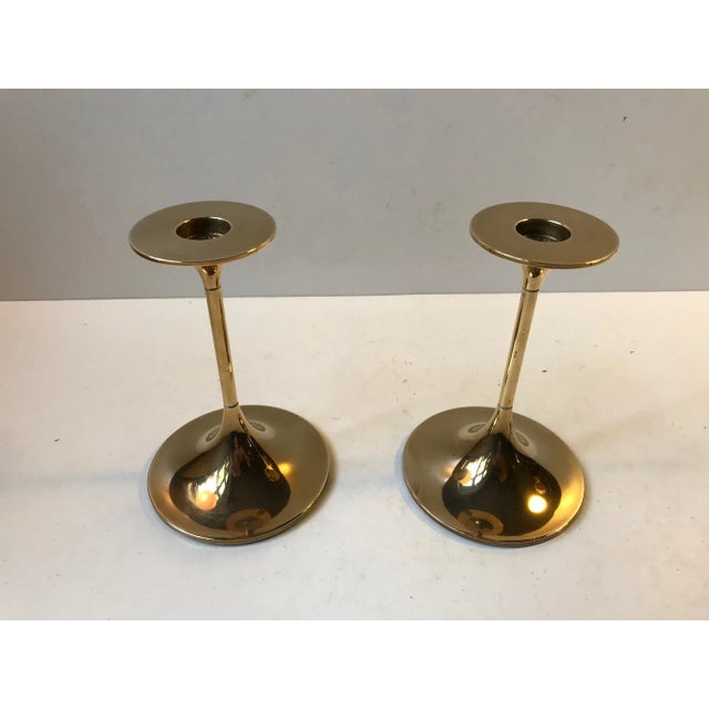 Gold Model Hi-Fi Brass Candlesticks by Max Brüel for Torben Orskov, 1960s, Set of 2 For Sale - Image 8 of 11