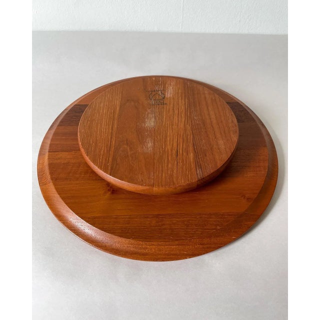Digsmed Mid Century Digsmed Danish Teak Lazy Susan For Sale - Image 4 of 6