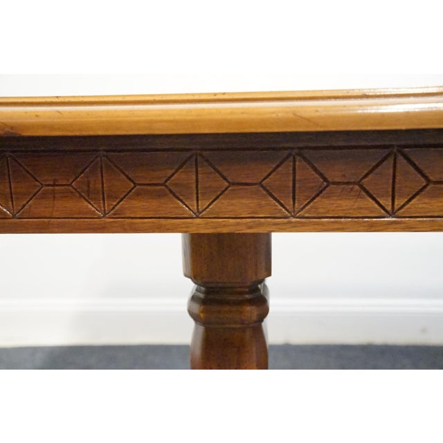 Singer Furniture Golden Oak Mediterranean 90" Double Pedestal Dining Table For Sale - Image 11 of 14