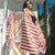 Transitional Cannes Striped Beach Towel with Fringe, Orange/White For Sale - Image 3 of 5