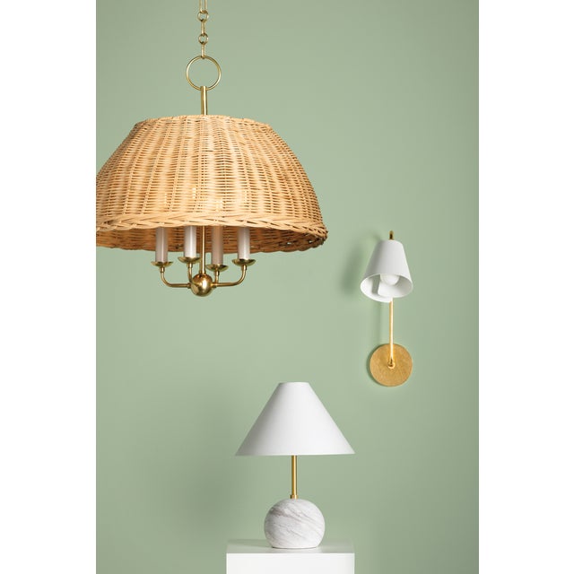 Mitzi Arwen 20 in. 4 Light Pendant in Aged Brass Finish For Sale - Image 9 of 13
