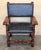 19th Spanish Carved Walnut Armchair with New Black Leather and Solomonic Columns For Sale - Image 17 of 18