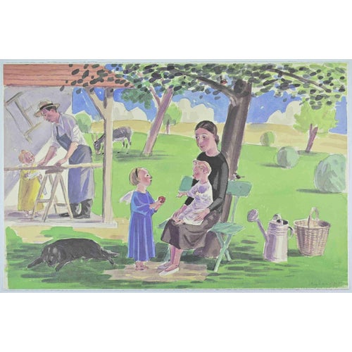 Jan Knap, In the Countryside, Lithograph, 1999 For Sale