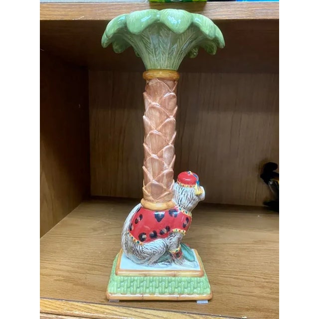 1980s Raymond Waites Empire Collection Monkeys 2 Candleholders and 1 Bowl - Set of 3 For Sale - Image 12 of 12