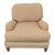 Crate & Barrel Beige Striped Lounge Chair For Sale