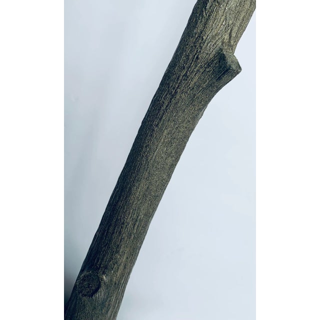 Silver Faux Gilt-Wood Rustic Buck & Doe Woodlands Table Lamp For Sale - Image 8 of 13