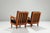 1960s Belgian Lounge Chairs in Oak with Leather Cushions, 1960s, Set of 2 For Sale - Image 5 of 17
