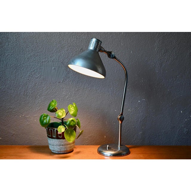 Industrial GS1 Gooseneck Desk Lamp in Chrome-Plated Aluminum from Jumo, 1960s For Sale - Image 12 of 12