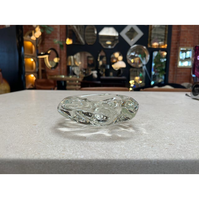 Vintage Decorative Small Glass Shell Bowl 1960s For Sale - Image 4 of 5