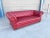 1980s Vintage Tufted Red Leather Rolled-Arm Chesterfield Sofa For Sale - Image 4 of 11
